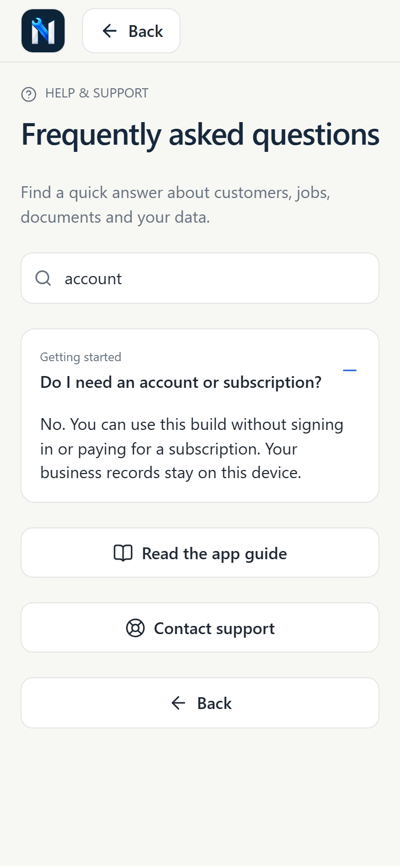 Answers without leaving the app