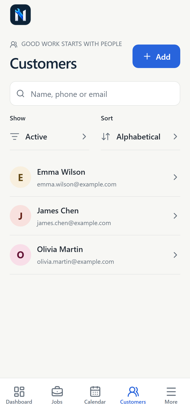 A more personal customer list